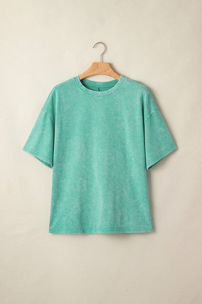 Mint Green Mineral Oversized Top