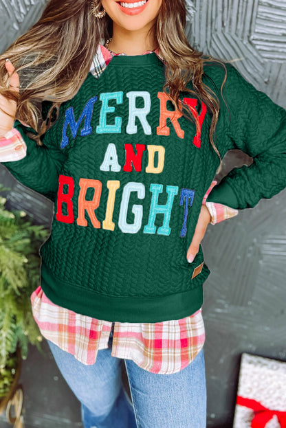 Merry and Bright Cable Knit Pullover FB