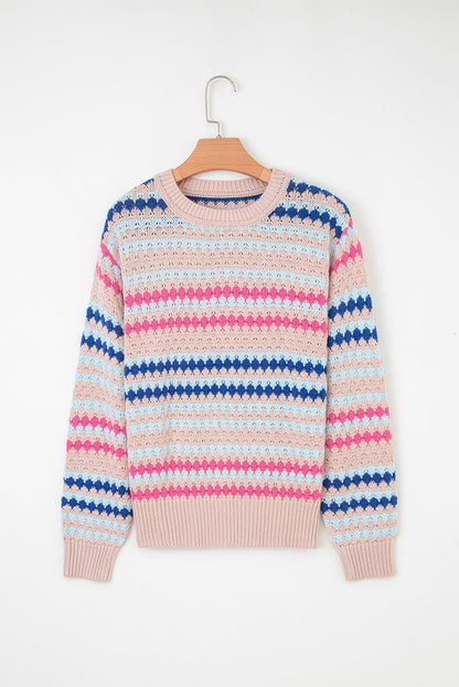 Stripe Eyelet Sweater *TWO COLORS* October.