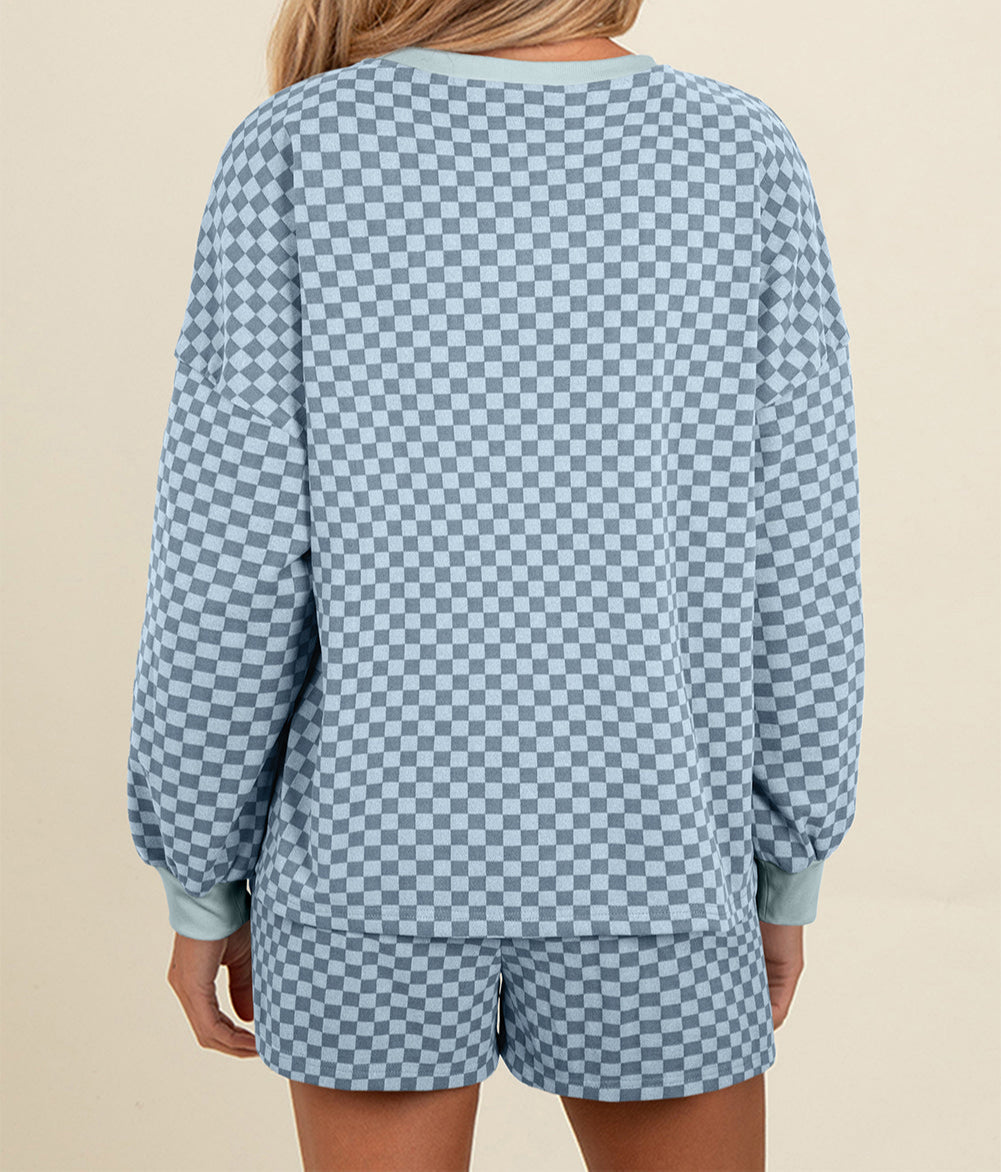 Checkered Pullover Set *multiple colors* FB