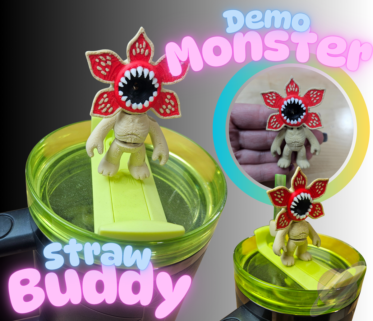 DEMO MONSTER-3D PRINTED STRAW BUDDY