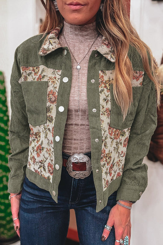 Floral Ribbed Retro Jacket FB