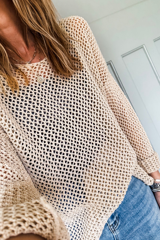 Hollow Knit Sweater FB