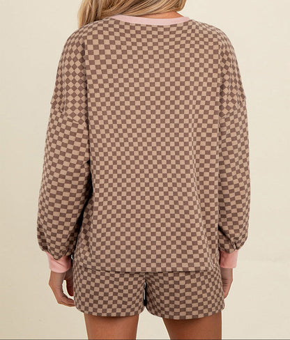 Checkered Pullover Set *multiple colors* FB