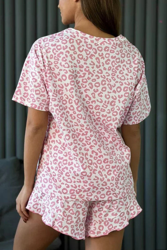 Pink Leopard Crew Set September.