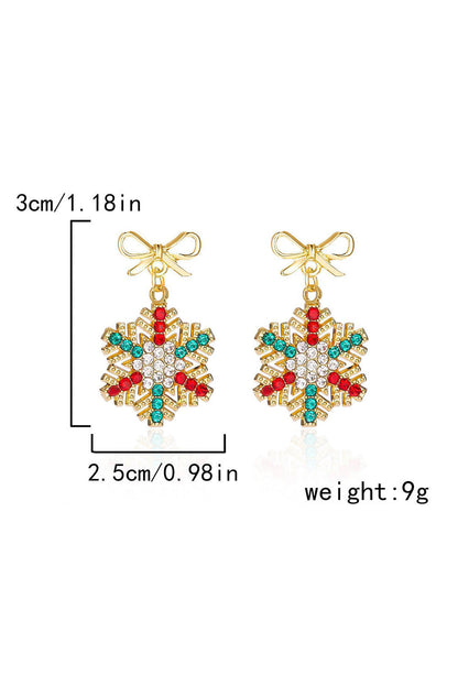 Bow Snowflake Earrings FB