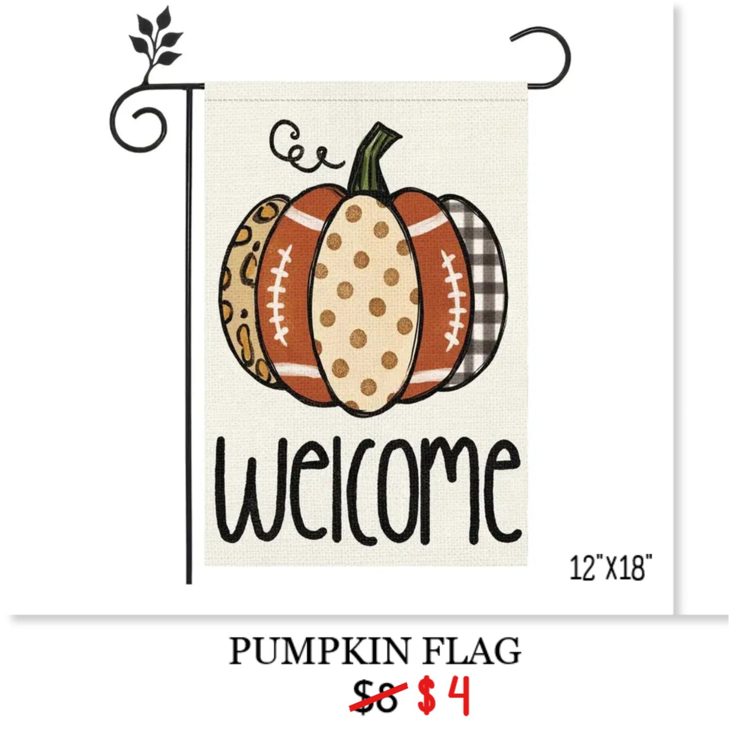 PUMPKIN FLAG - FOOTBALL