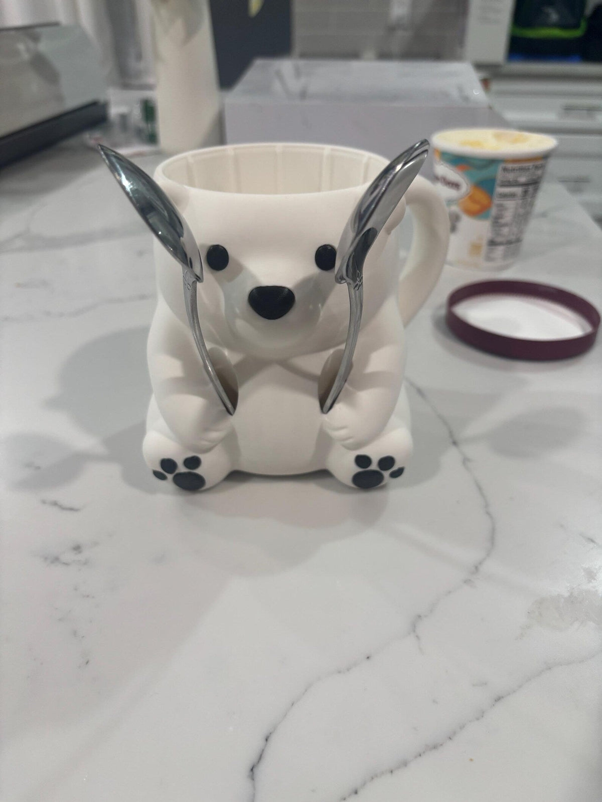 POLAR BEAR- 3D PRINTED ICE CREAM PINT HOLDER