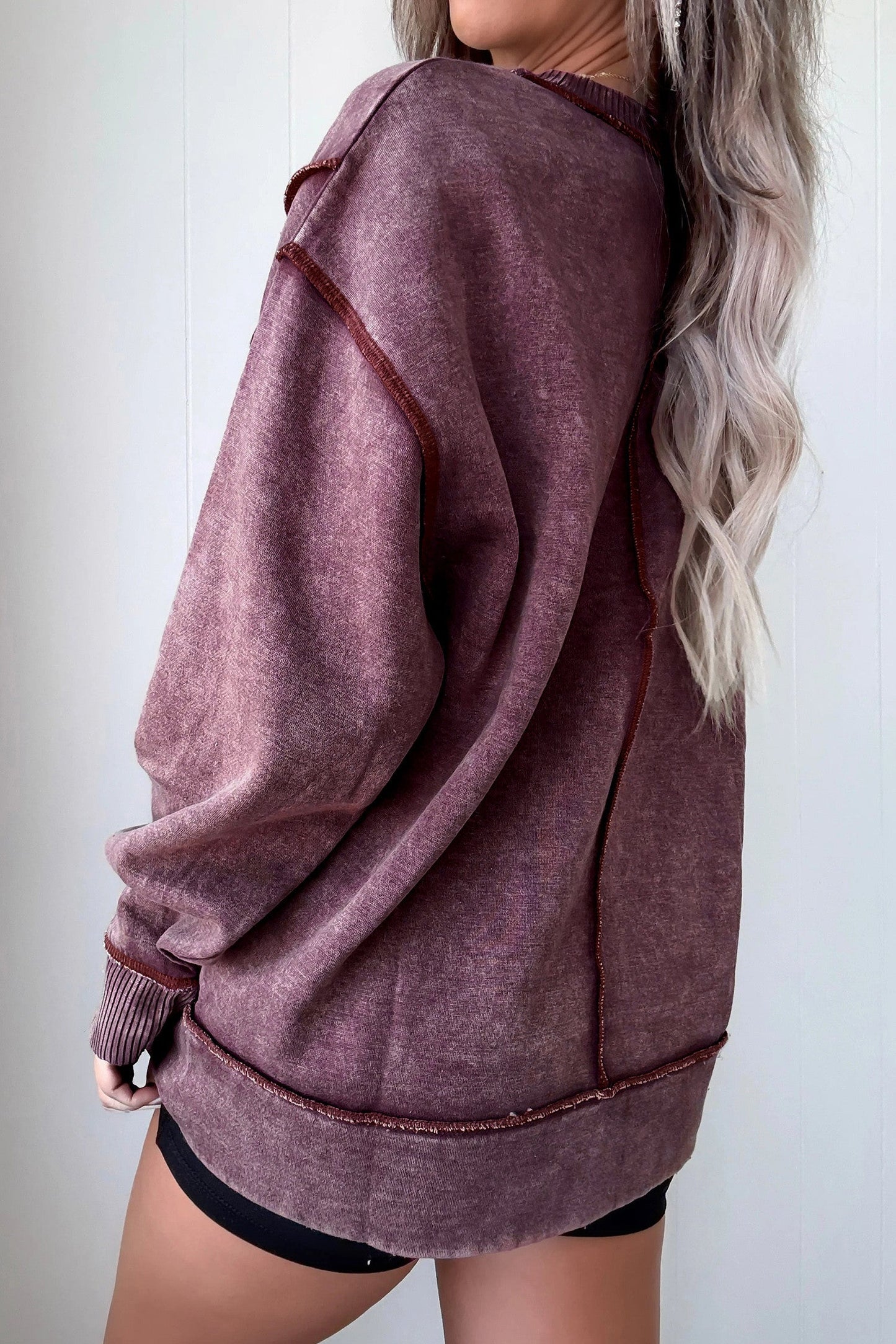 Mineral Wash Side Slit Sweatshirt FB