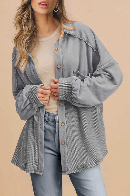 Waffle Knit Shacket