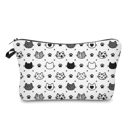 Pouch - Cats, Black & White Heads