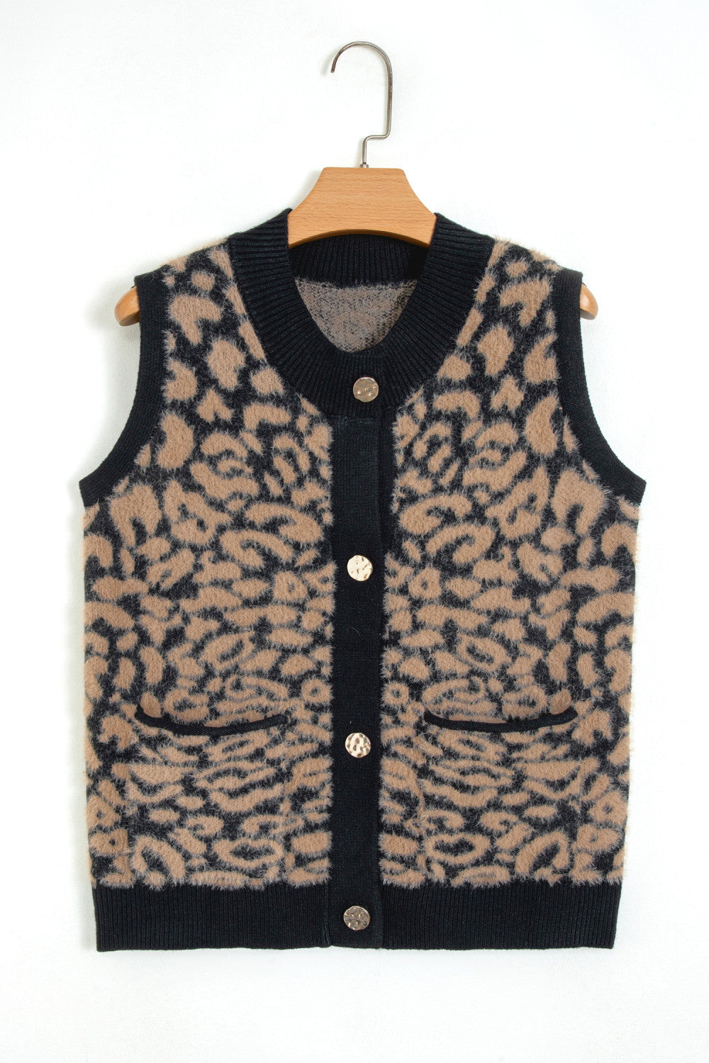 Leopard Knit Vest