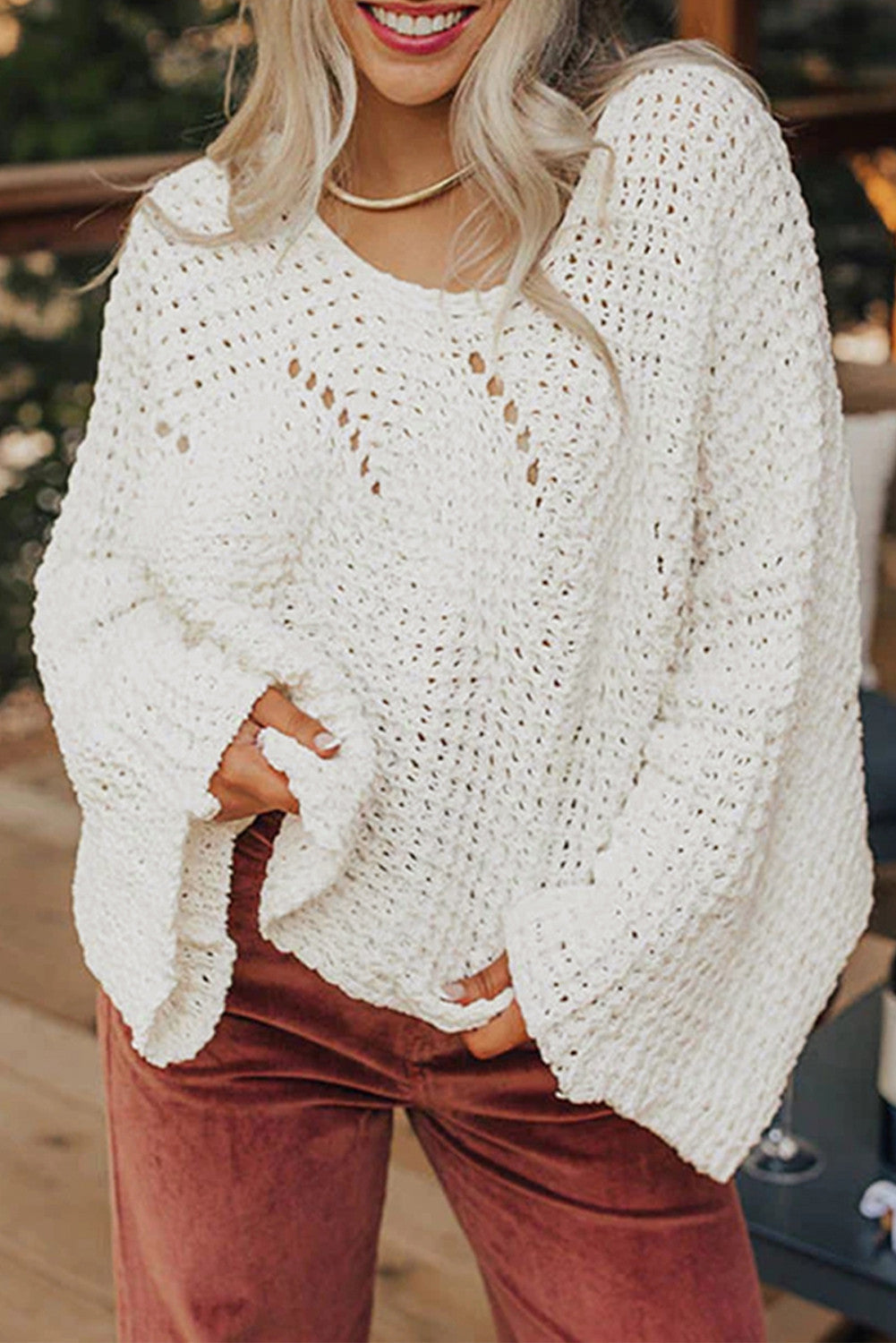 Hollowed Knit Sweater November.