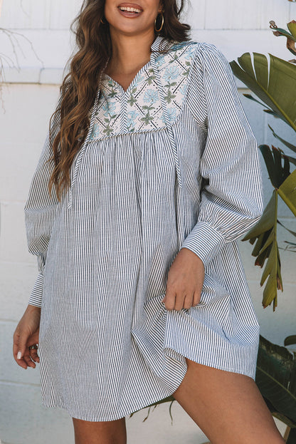 Black Stripe Floral Dress December.