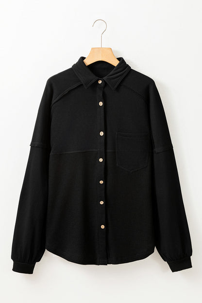 Waffle Knit Shacket FB