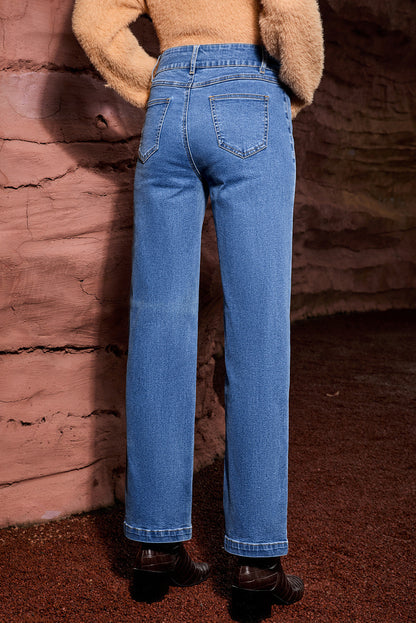 Blue Double Button Jeans LT