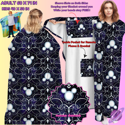 WEARABLE THROW RUN-MOUSE DAMASK-PREORDER CLOSING 8/31