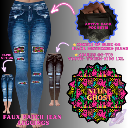 NEON GHOST-FAUX JEAN LEGGING-PREORDER CLOSING 12/2