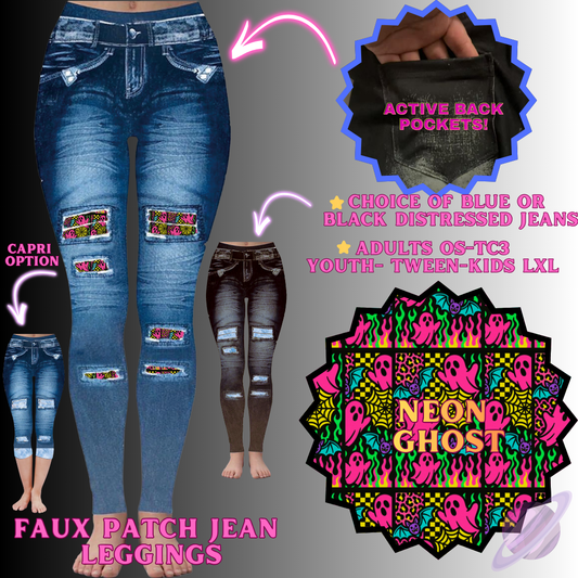 NEON GHOST-FAUX JEAN LEGGING-PREORDER CLOSING 12/2