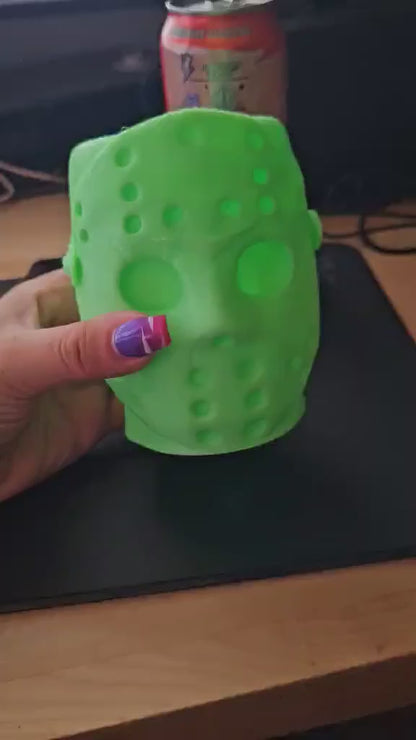 CRYSTAL LAKE- GLOW IN THE DARK-3D PRINTED CAN HOLDER