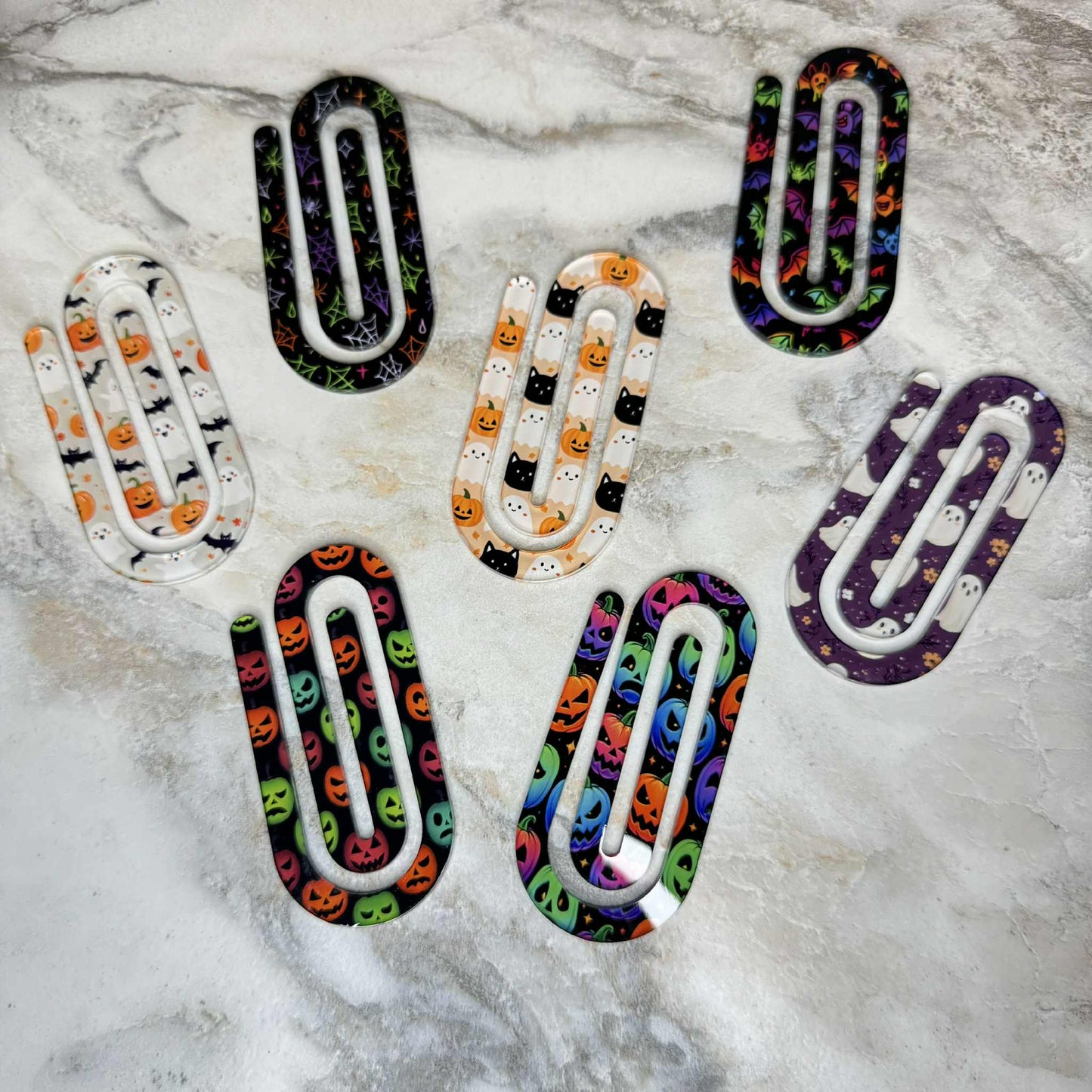 Jumbo Paperclip -  Rainbow Bat Halloween