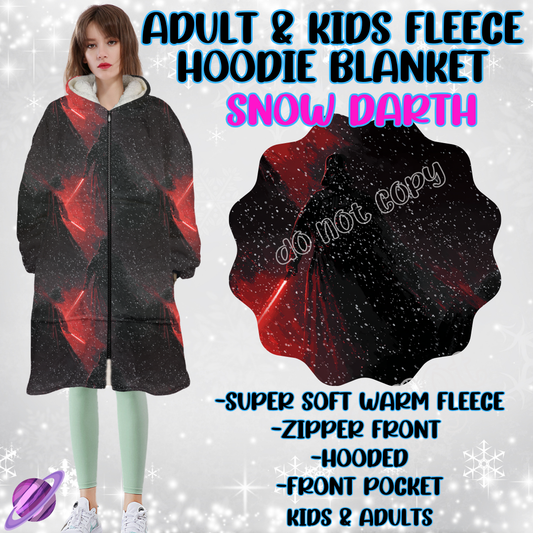 SNOW DARTH - HOODIE BLANKET RUN-PREORDER CLOSING 9/27