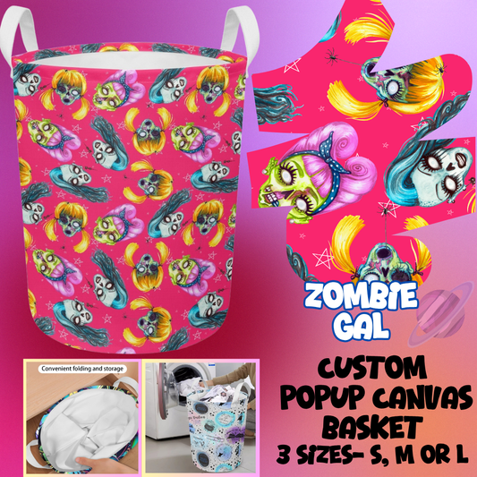 STORAGE BASKET RUN-ZOMBIE GAL-3 SIZES-PREORDER CLOSING 8/5